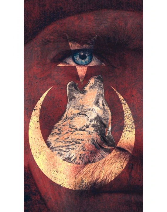 Atatürk ve Türk Bayrağı Kapı Direk Kaplama Folyosu BASKILI STİCKER Sağ-Sol 2 Adet 22*50 CM