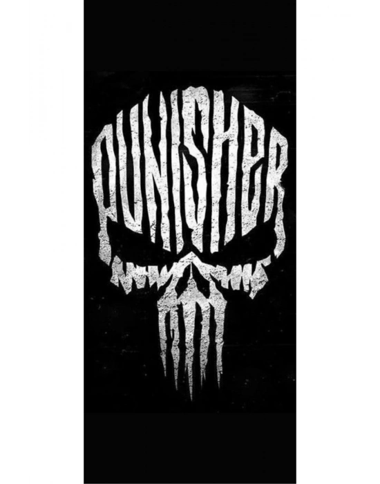 Punisher Kapı Direk Kaplama Folyosu BASKILI STİCKER Sağ-Sol 2 Adet 22*50 CM