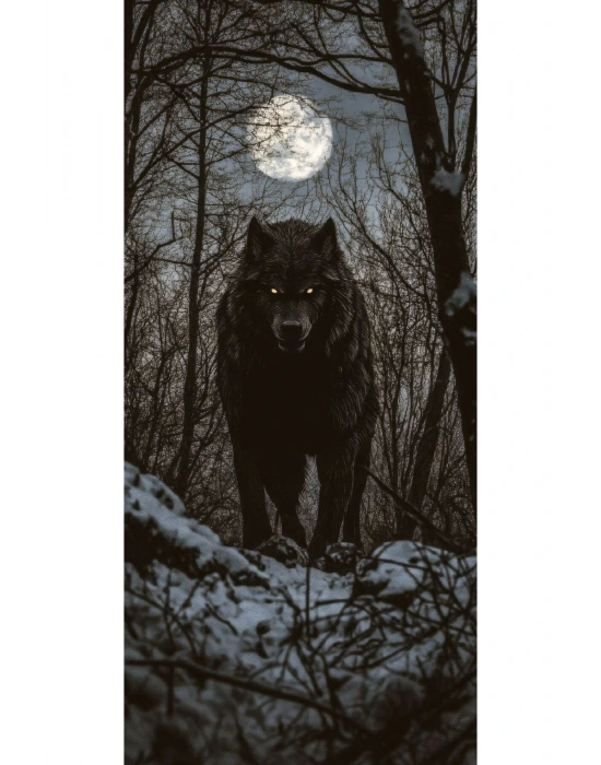 Kurt Kapı Direk Kaplama Folyosu BASKILI STİCKER Sağ-Sol 2 Adet 22*50 CM