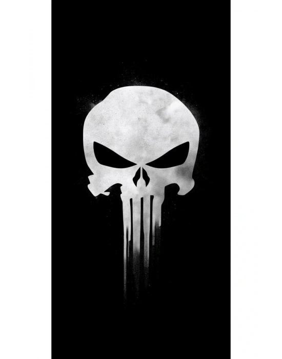 Punisher Kapı Direk Kaplama Folyosu BASKILI STİCKER Sağ-Sol 2 Adet 22*50 CM