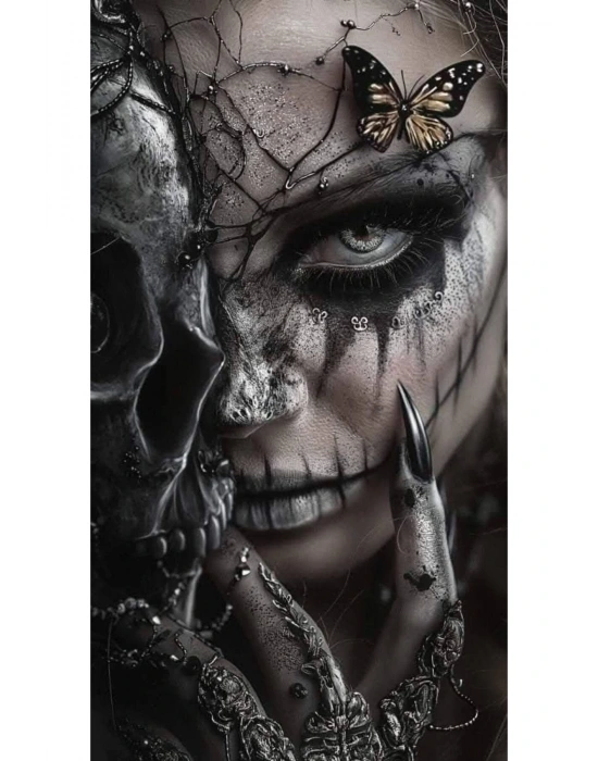 Kadın Kapı Direk Kaplama Folyosu BASKILI STİCKER Sağ-Sol 2 Adet 22*50 CM