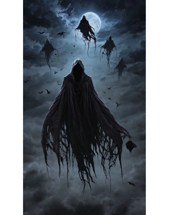 Ölüm Meleği Kapı Direk Kaplama Folyosu BASKILI STİCKER Sağ-Sol 2 Adet 22*50 CM