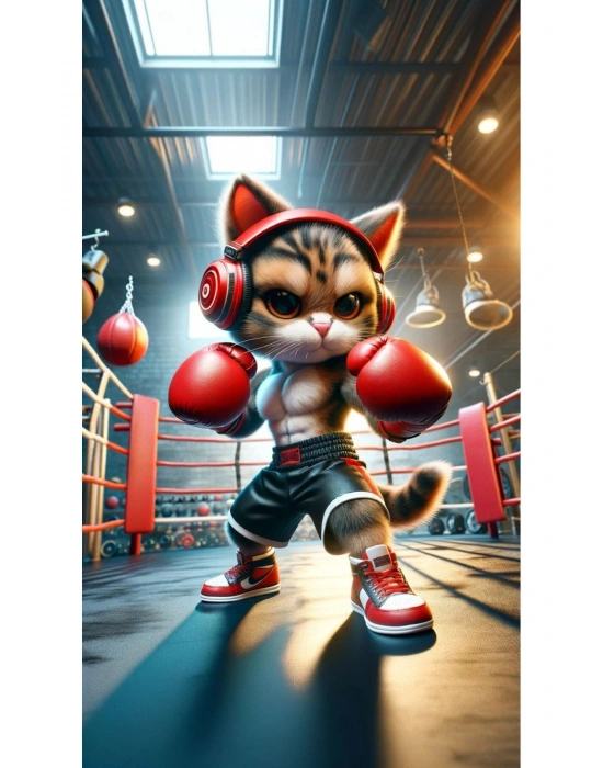 Kedi Kapı Direk Kaplama Folyosu BASKILI STİCKER Sağ-Sol 2 Adet 22*50 CM