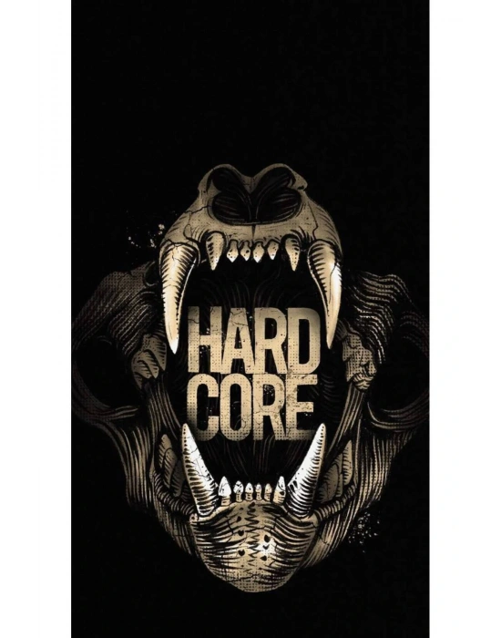 Hard Core Kapı Direk Kaplama Folyosu BASKILI STİCKER Sağ-Sol 2 Adet 22*50 CM