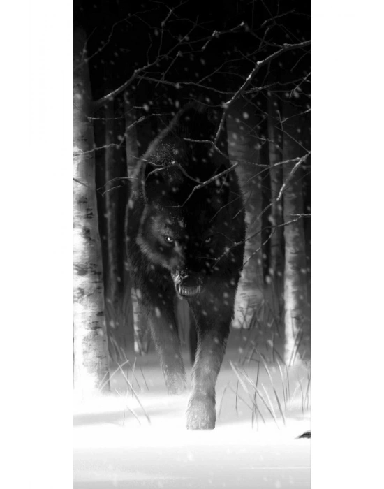 Kurt Kapı Direk Kaplama Folyosu BASKILI STİCKER Sağ-Sol 2 Adet 22*50 CM