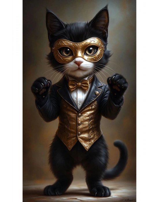 Kedi Kapı Direk Kaplama Folyosu BASKILI STİCKER Sağ-Sol 2 Adet 22*50 CM