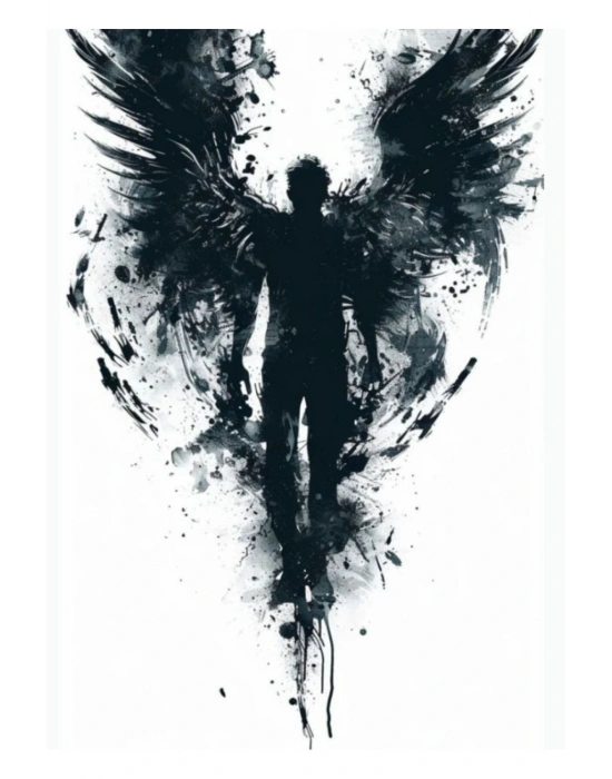 Melek Kapı Direk Kaplama Folyosu BASKILI STİCKER Sağ-Sol 2 Adet 22*50 CM