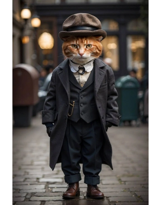 Kedi Kapı Direk Kaplama Folyosu BASKILI STİCKER Sağ-Sol 2 Adet 22*50 CM