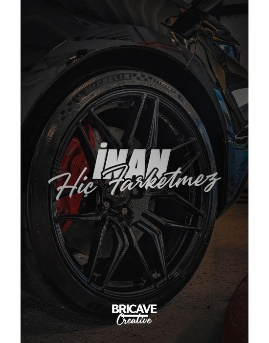 İnan Hiç Farketmez Yazı JDM Araba-Motosiklet Cam Etiket Sticker 20x7cm