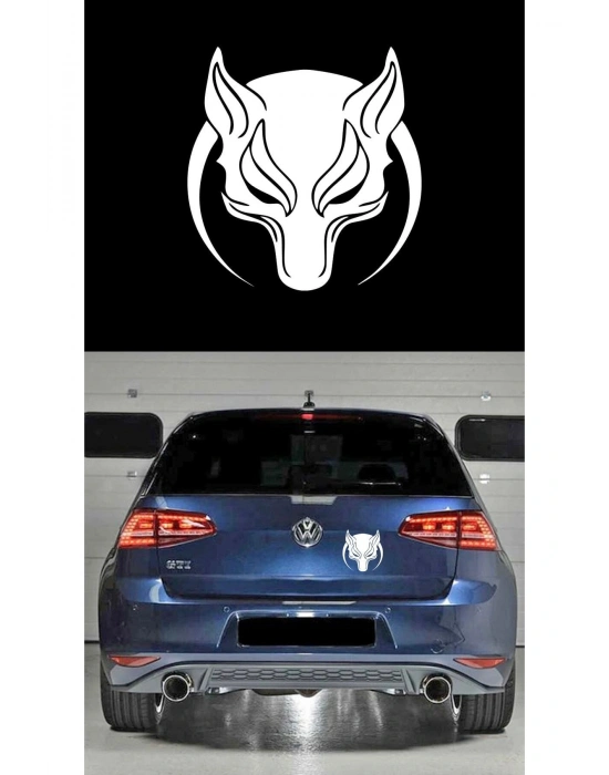 Börü Kurt Araba, Motorsiklet, Kask, Laptop Sticker 20 Cm