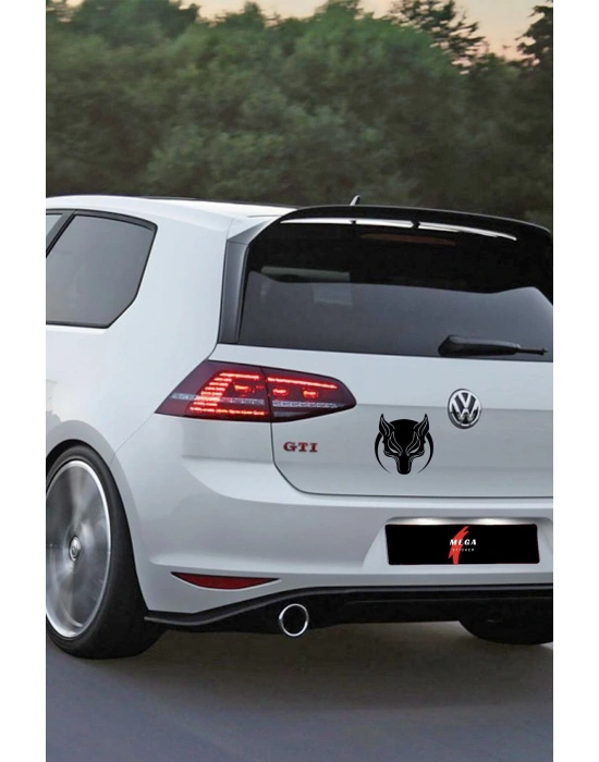 Börü Kurt Araba, Motorsiklet, Kask, Laptop Sticker 20 Cm