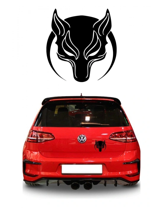Börü Kurt Araba, Motorsiklet, Kask, Laptop Sticker 20 Cm