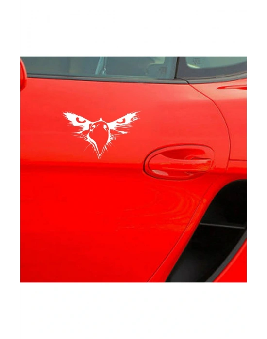 Kartal Göz Sticker Araba, Motorsiklet, Kask, Laptop, Cam Sticker 14x9 Cm