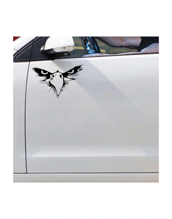 Kartal Göz Sticker Araba, Motorsiklet, Kask, Laptop, Cam Sticker 14x9 Cm