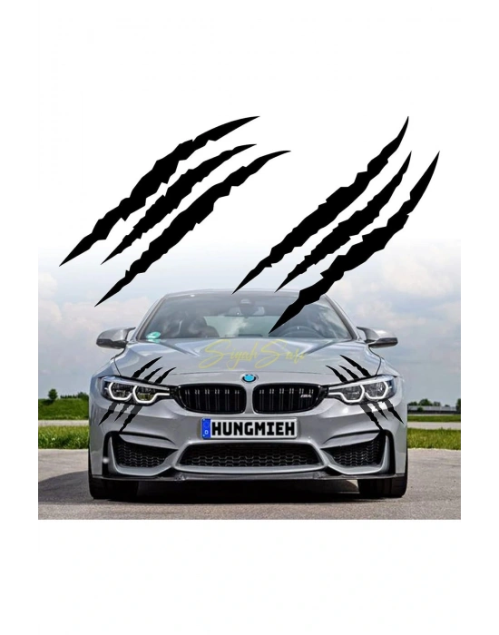 Monster Pençe Uyumlu Araba Araç Oto Sticker Etiket Folyo