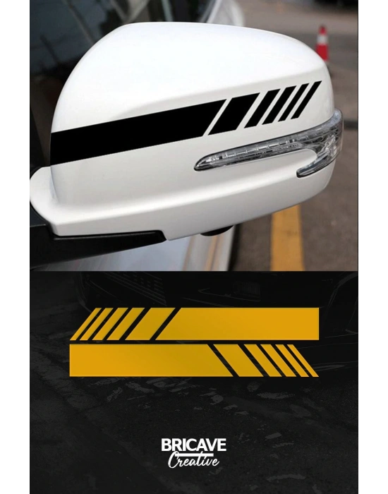 Yan Ayna Şerit Araba-Motosiklet Cam Etiket Sticker 18x5cm