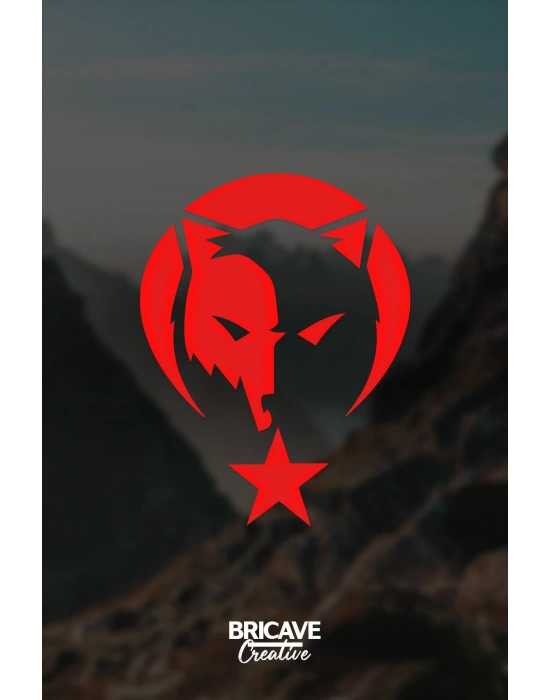 Kurt Börü Logo Araba-motosiklet Sticker 22x28cm