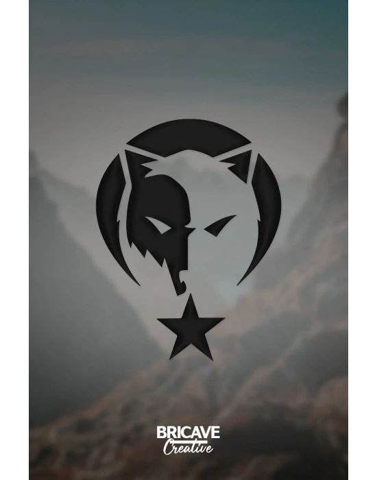 Kurt Börü Logo Araba-motosiklet Sticker 22x28cm