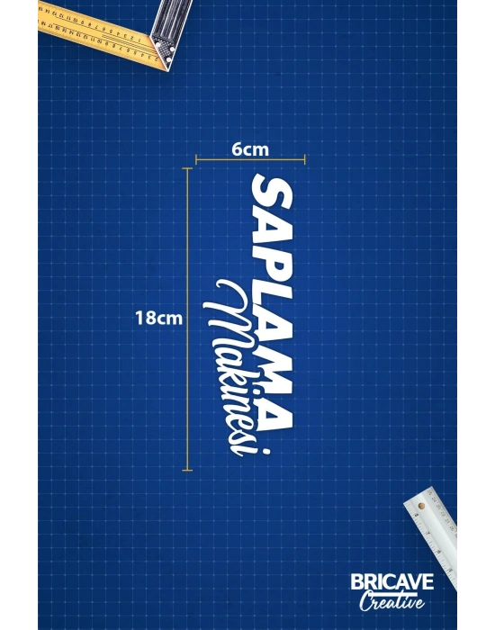 Saplama Makinesi Jdm Yazı Araba-motosiklet Cam Etiket Sticker 18x6cm