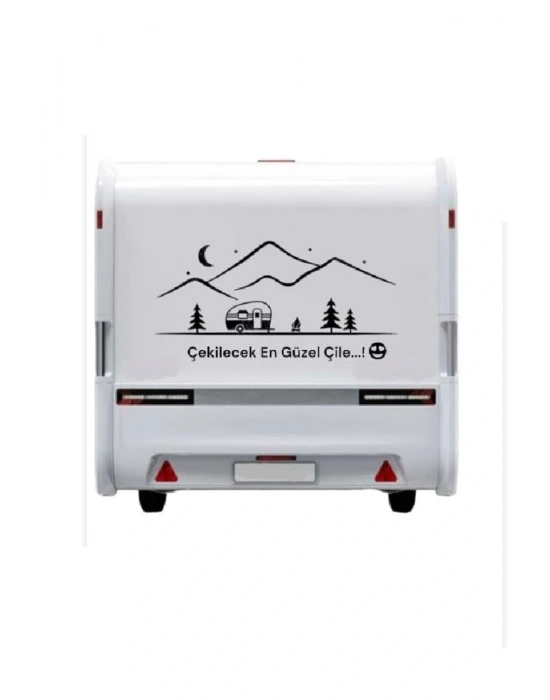 Camp Sticker Doğa- Dağ-çam-kamp-doğal-karavan- Piknik-araç Oto Araba Sticker