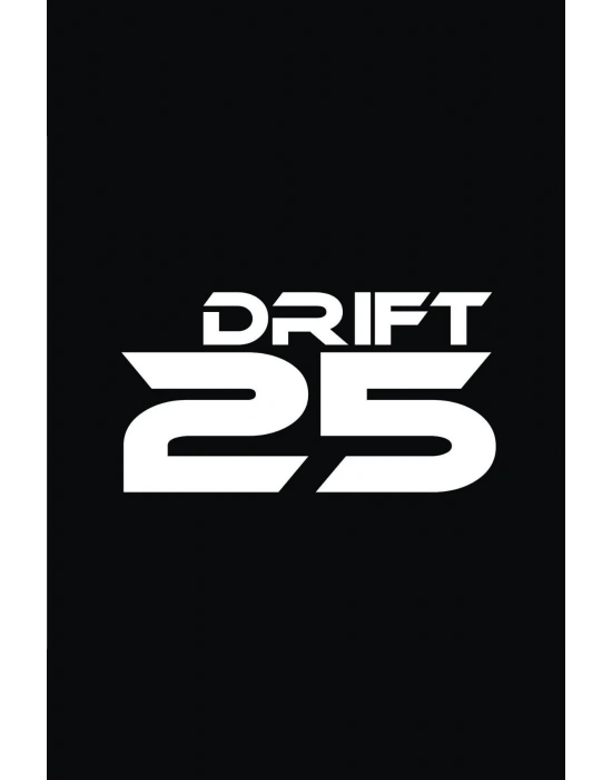 Motor için Dekoratif Sticker Drift 25 Logo Beyaz Renk Etiket