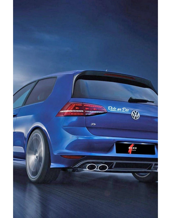 Ride or Die Araba, Motorsiklet, Kask, Laptop,cam Sticker 16x3 Cm