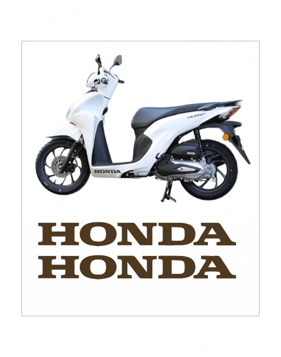 Honda Dio Marşpiyel Sticker Honda Sticker 2 Adet 20cm KAHVERENGİ
