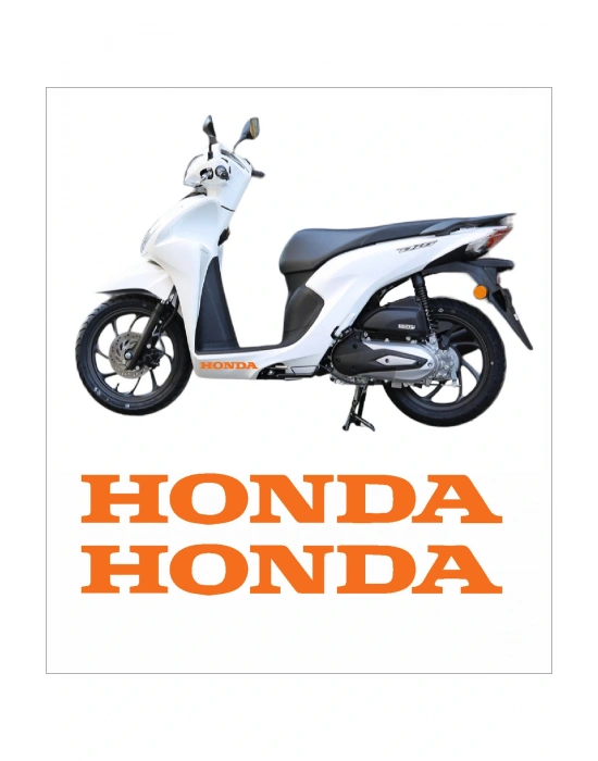 Honda Dio Marşpiyel Sticker Honda Sticker 2 Adet 20cm TURUNCU