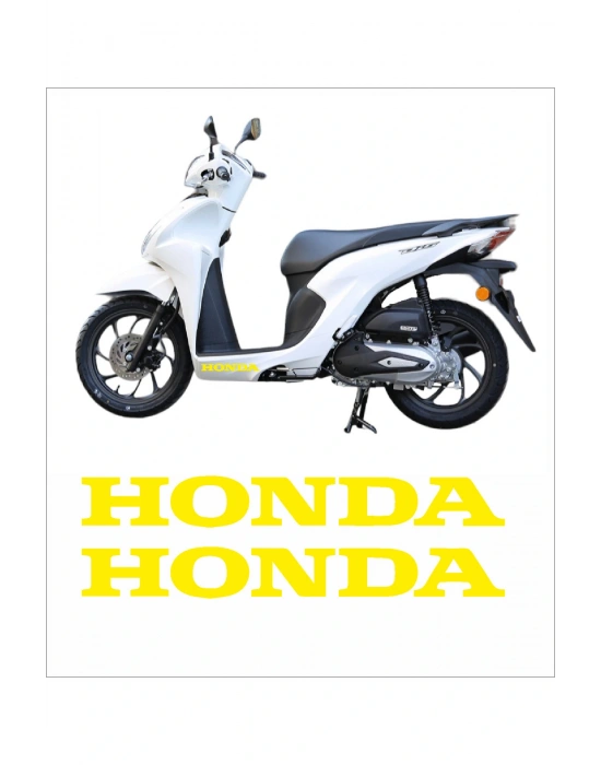 Honda Dio Marşpiyel Sticker Honda Sticker 2 Adet 20cm BEYAZ