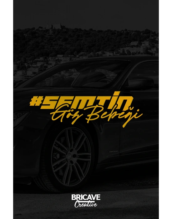 Semtin Göz Bebeği Yazı JDM Araba-Motosiklet Cam Etiket Sticker 19x6cm