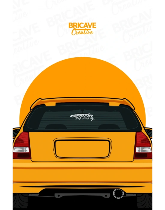 Semtin Göz Bebeği Yazı JDM Araba-Motosiklet Cam Etiket Sticker 19x6cm