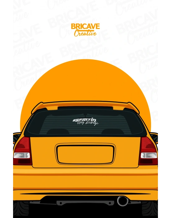 Semtin Göz Bebeği Yazı JDM Araba-Motosiklet Cam Etiket Sticker 19x6cm