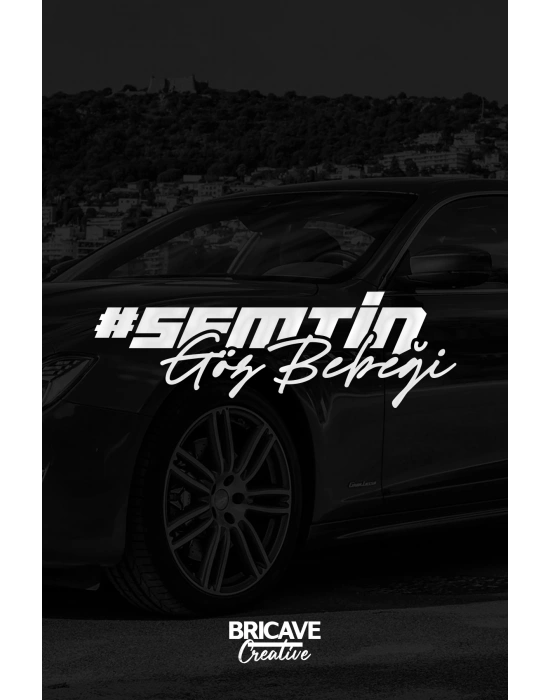 Semtin Göz Bebeği Yazı JDM Araba-Motosiklet Cam Etiket Sticker 19x6cm
