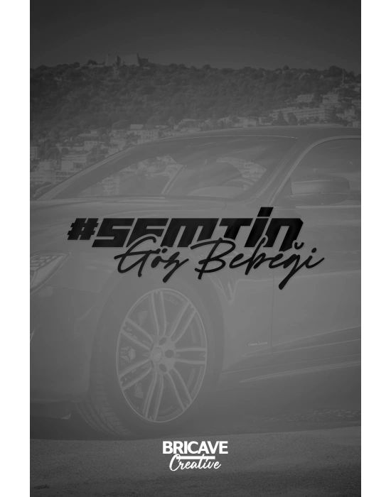 Semtin Göz Bebeği Yazı JDM Araba-Motosiklet Cam Etiket Sticker 19x6cm