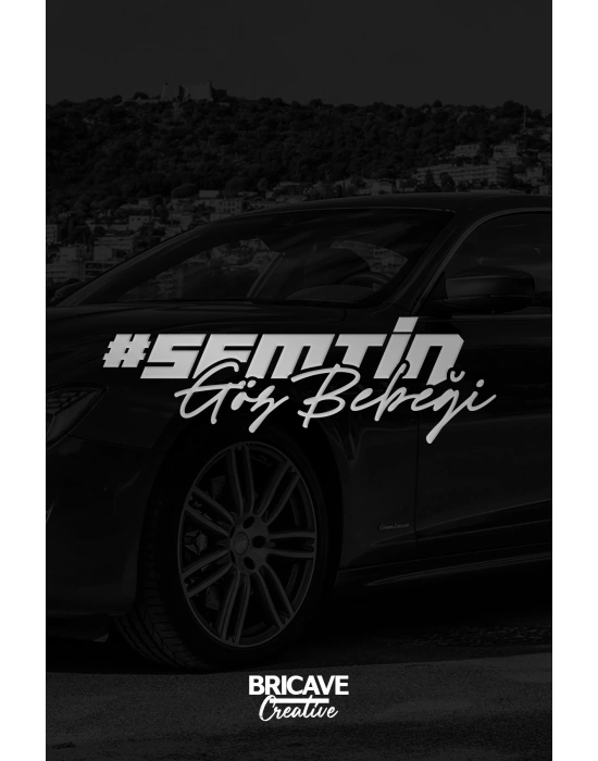 Semtin Göz Bebeği Yazı JDM Araba-Motosiklet Cam Etiket Sticker 19x6cm