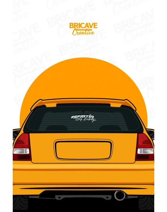 Semtin Göz Bebeği Yazı JDM Araba-Motosiklet Cam Etiket Sticker 19x6cm