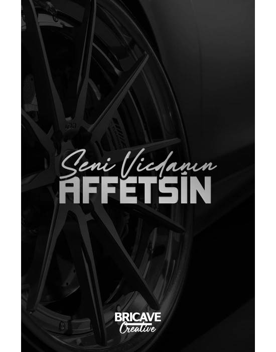 Seni Vicdanın Affetsin Yazı JDM Araba-Motosiklet Cam Etiket Sticker 24x8,4cm