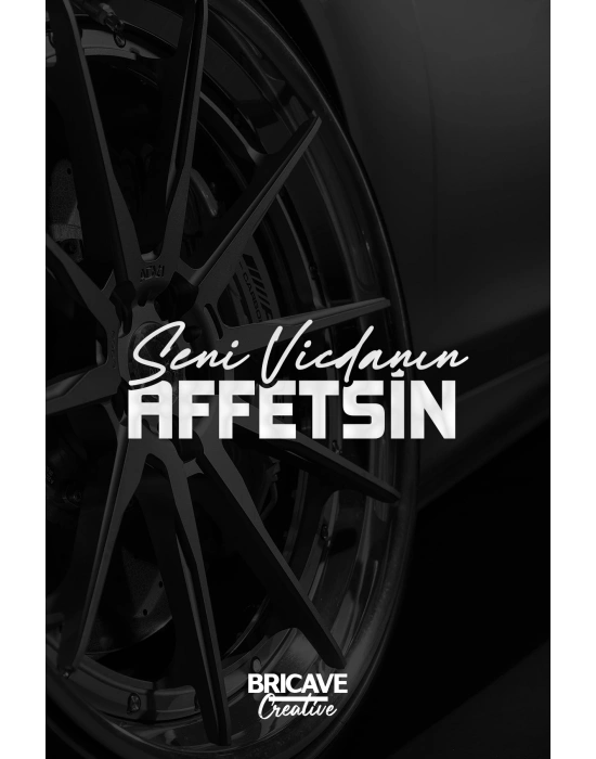 Seni Vicdanın Affetsin Yazı JDM Araba-Motosiklet Cam Etiket Sticker 24x8,4cm