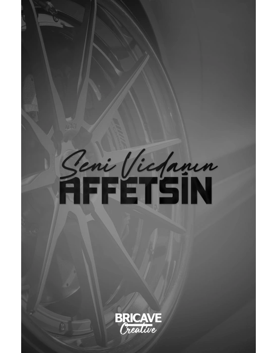 Seni Vicdanın Affetsin Yazı JDM Araba-Motosiklet Cam Etiket Sticker 24x8,4cm