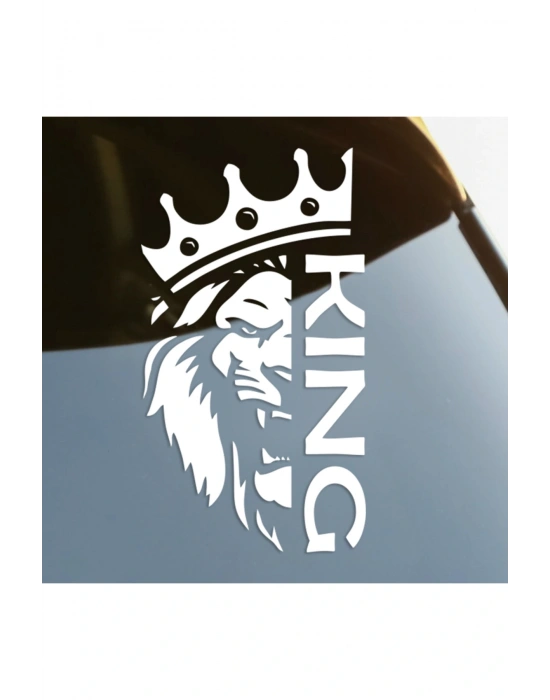 King Araba, Motorsiklet, Kask, Laptop, Cam, Duvar Sticker 25x14 cm