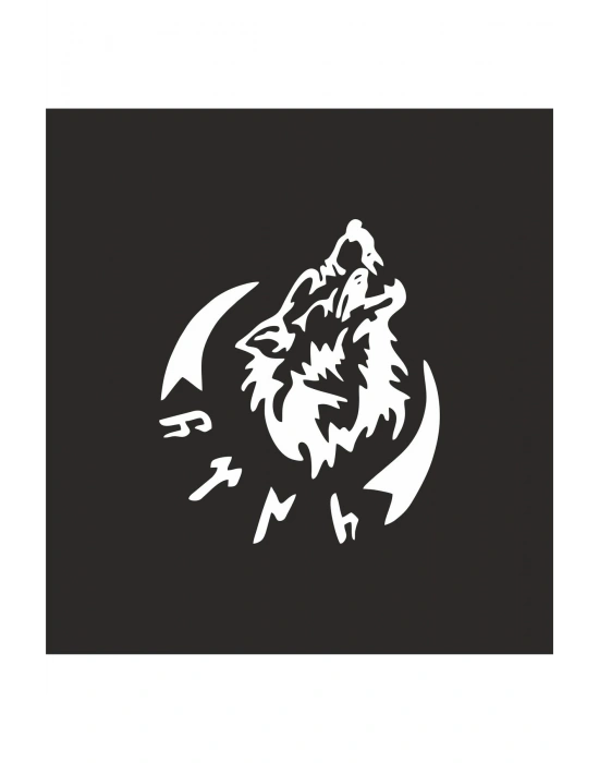 Göktürk Türk Kurt 15x13 cm Sticker Araba, Motorsiklet, Laptop, Cam Sticker