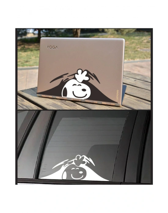 Peanuts Çetesi Araba, Motorsiklet, Kask, Laptop, Cam, Duvar Sticker 20x7,3 Cm