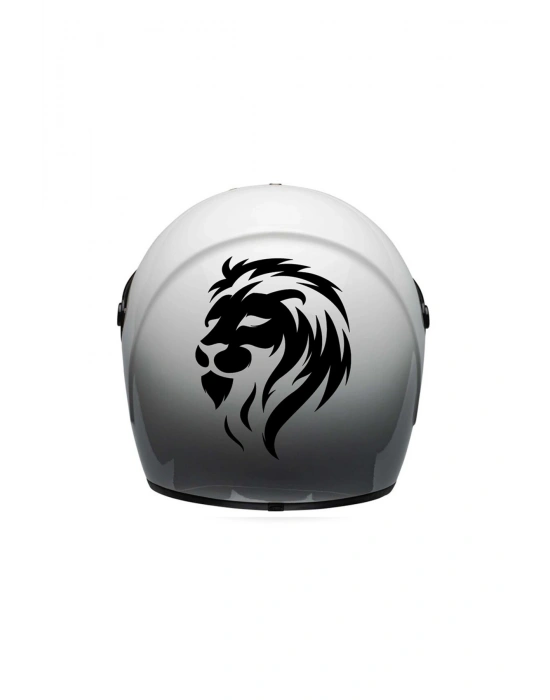 Aslan Araba, Motorsiklet, Kask, Laptop, Cam, Duvar Sticker 12x9 cm