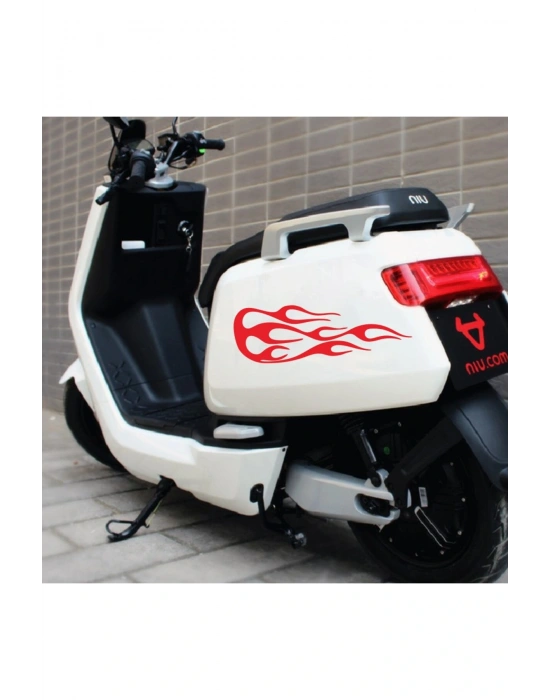 Alevli Sticker Araba, Motorsiklet, Kask, Laptop, Cam Sticker 35,5x13 Cm 2 Adet