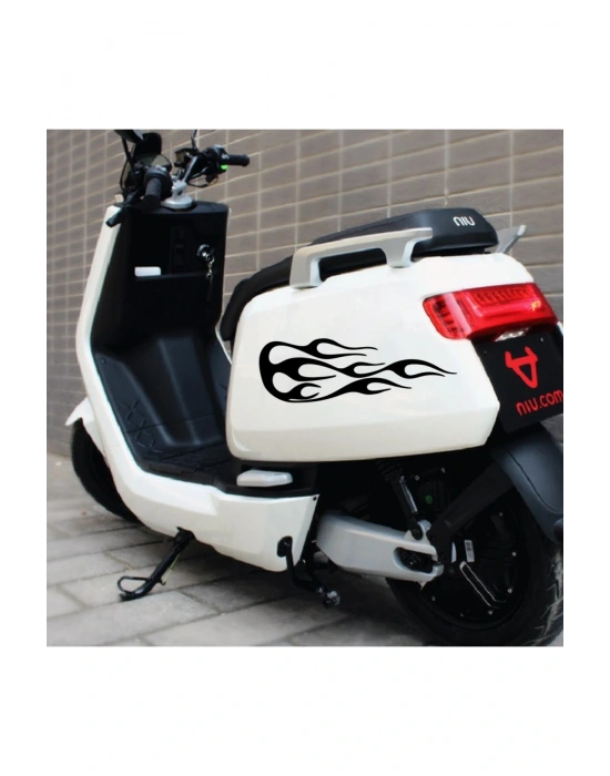 Alevli Sticker Araba, Motorsiklet, Kask, Laptop, Cam Sticker 35,5x13 Cm 2 Adet