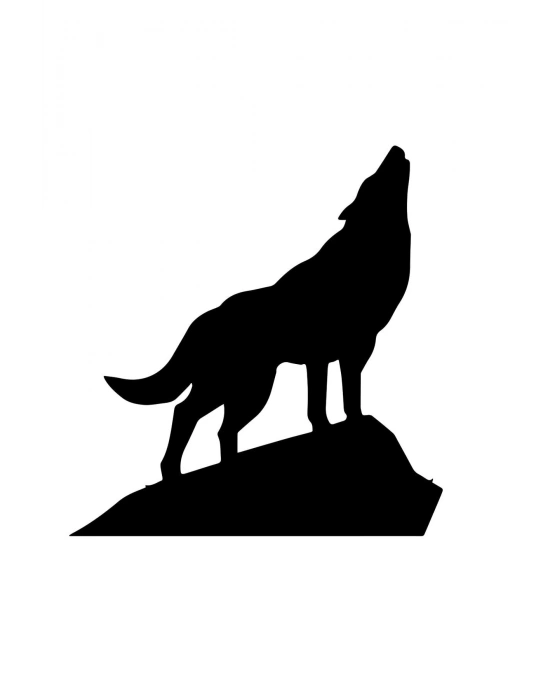 Uluyan Kurt Araba, Motorsiklet, Kask, Laptop, Cam Sticker 14x13 Cm