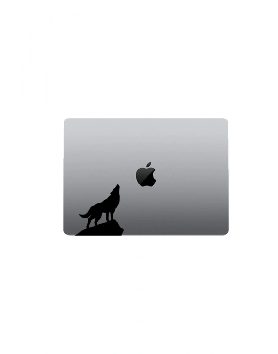 Uluyan Kurt Araba, Motorsiklet, Kask, Laptop, Cam Sticker 14x13 Cm