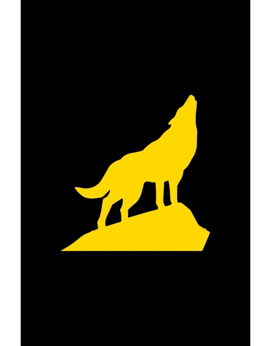 Uluyan Kurt Araba, Motorsiklet, Kask, Laptop, Cam Sticker 14x13 Cm