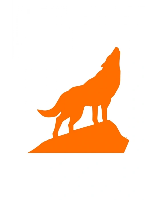 Uluyan Kurt Araba, Motorsiklet, Kask, Laptop, Cam Sticker 14x13 Cm