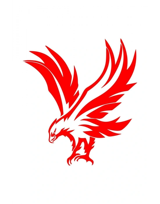 Uçan Kartal Oto Sticker, Motorsiklet Sticker, Kask Sticker 14x12 Cm